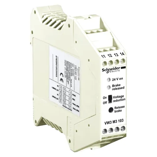 Schneider Electric Haltebremsen-Controller VW3M3103 - Druckschalter und Zubehör, ideal für präzise Steuerung von Haltebremsen in industriellen Anwendungen.