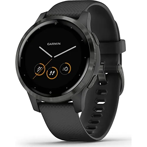 Garmin vívoactive 4S – Fitness Smartwatch in Schiefer/Schwarz - Aktivitätstracker mit über 40 Trainingsplänen, 20 Sport-Apps und Gesundheitsfunktionen für ein aktives Leben. Ideal für Fitnessbegeisterte und Lifestyle-Fans.