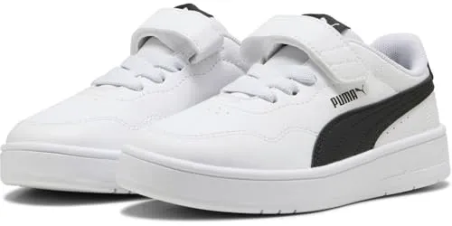 Puma Court Lally AC PS Sneakers Kinder - Babysneakers mit praktischem Klettverschluss und dämpfender Textilfütterung für hohen Tragekomfort. Ideal für aktive Kinder, die Stil und Bequemlichkeit schätzen.