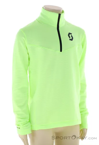 Scott Defined Light Kinder Sweater - Grün - Größe 140 - Kuschelweicher Junior Pullover aus recyceltem Polyester, ideal für kalte Tage. Mit 1/4-Reißverschluss, atmungsaktiv und schnell trocknend – perfekt für aktive Kinder!