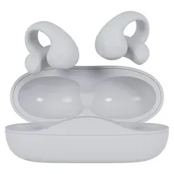 HAPPY PLUGS Kopfhörerclip OWS True-Wireless Weiß - Kopfhörer mit Open-Ear-Clip, 20 Stunden Akkulaufzeit, schweißresistent und ideal für Musik und Telefonate, während Sie Ihre Umgebung wahrnehmen.
