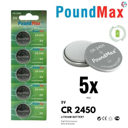 CR2430 PoundMax Knopfbatterie CR2430 Lithium 3 Volt 850 mAh 5er-Blister 5 x