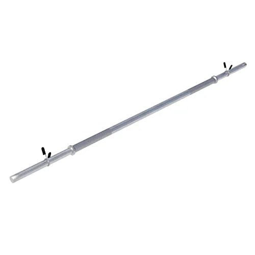 GORILLA SPORTS Langhantelstange 150 cm - Belastbar bis 200kg - Langhantelstange aus solidem Stahl mit glänzender Chromschicht, ausgestattet mit praktischen Federverschlüssen für schnellen Gewichtswechsel. Ideal für effektives Training von Schultern, Armen und Rücken.
