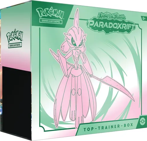 Pokémon-Sammelkartenspiel: Top-Trainer-Box Karmesin & Purpur – Paradoxrift - Sammelkartenspiele: Decks & Sets mit 9 Boosterpacks, 1 holografischen Promokarte und hochwertigem Premium-Zubehör für spannende Duelle und Sammlungen.