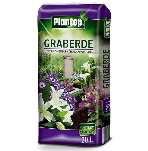 PLANTOP Graberde 20 Ltr - Ideal für Blumenbeete - Blumenerde: Plantop Graberde 20l, ohne Rußzusatz, färbt nicht ab und eignet sich perfekt für Blumen und Gras im Außenbereich.