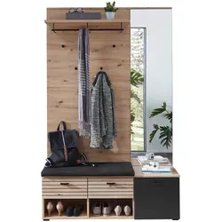 Voleo Garderobe, Eiche Artisan, Holzwerkstoff, 5-teilig, 126x202x38 cm, Garderobe, Garderoben-Sets & Serien, Garderoben-Sets