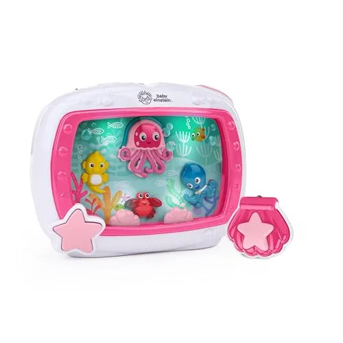 Baby Einstein Sea Dreams Soother - Baby Einschlafhilfe mit 25+ Minuten Musik und Ozeanklängen, ideal für einen erholsamen Schlaf; praktische Fernbedienung und individuelle Anpassungsmöglichkeiten für jedes Baby.