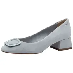 Tamaris ANTIshokk Pumps 1-22330-44 blau|schwarz 38 EU - Pumps & High Heels mit ANTIshokk-Technologie für optimalen Komfort, 3.5 cm Blockabsatz, aus hochwertigem Leder und ideal für den Alltag.