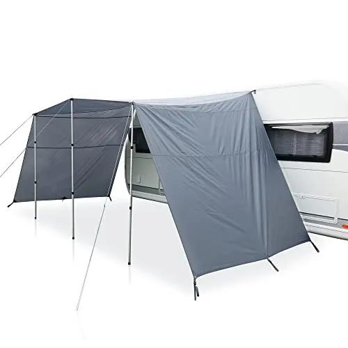 yourGEAR Teramo 400 - Sonnendach für Wohnwagen und Wohnmobil - Vorzelte: yourGEAR Teramo 400 bietet 9,6 m² UV 50+ Sonnenschutz und eine 5000mm Wassersäule für optimalen Schutz bei Sonne und Regen. Schneller Aufbau mit Aluminium Teleskopstangen!