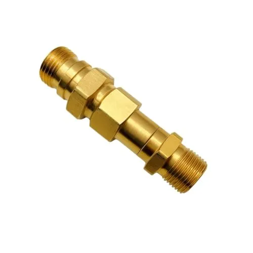 Adapter TR22 Easy!Lock Außengewinde auf M22 x 1,5 Außengewinde mit Drehgelenk aus Messing kompatibel mit Kärcher HD HDS ProHD Hochdruckreiniger Pistolen Schlauchanschluss Ersatz für Kärcher Adapter 6