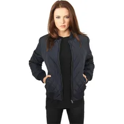 Urban Classics Damen Diamond Quilt Nylon Jacket, Navy, L - Funktionsjacken mit modernem Steppdesign, ideal für kühle Tage und vielseitig kombinierbar.