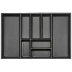 SO-TECH® Besteckeinsatz Orga-Box-3 silbergrau - Praktischer Besteckeinsatz für Nobilia-Küchen, 691 mm breit, in Anthrazit, sorgt für Ordnung und Übersichtlichkeit in Ihrer Küchenschublade.