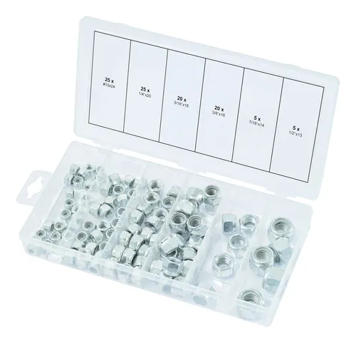 KS Tools Sortiment Muttern, selbstsichernd, UNC, 100-teilig - 970.0480