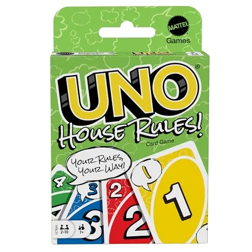 Mattel Games UNO House Rules Kartenspiel für Familienabende, Spieleabende, Reisen, Camping und Partys, HRL31