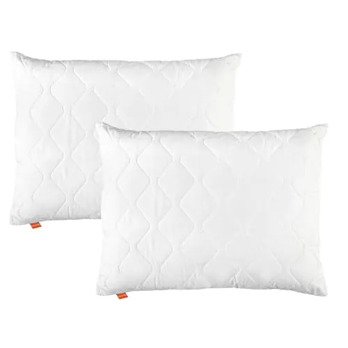 sleepling Kopfkissen 70x90 cm 2er Set – Allergikerfreundlich, waschbar, Made in EU - Komfortables 2er Set Kopfkissen mit ultrasoftem Bezug aus 100% Polyester. Ideal für Allergiker, bis 60 Grad waschbar und mit variabler Füllmenge für individuellen Schlafkomfort. Zertifiziert nach Öko-Tex Standard 100.
