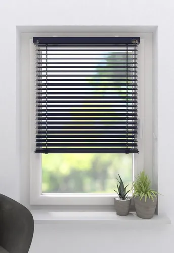 My Home Jalousie, blau, 175x90 cm – Praktische Fensterdekoration - Zeitlose Jalousie in Blau, ideal für jeden Raum. Mit einfachem Klemmträger-System ohne Bohren zu montieren. Die stabilen Aluminium-Lamellen bieten flexiblen Lichteinfall und sind perfekt für feuchte Umgebungen geeignet.