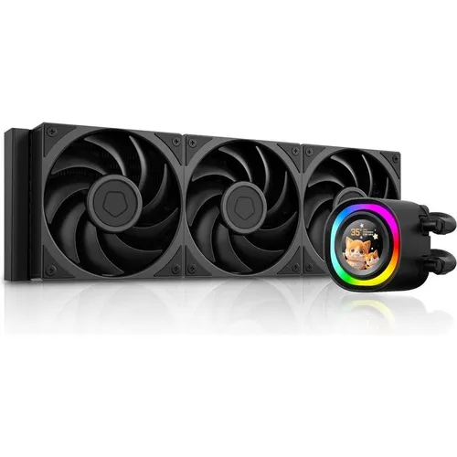 ID-Cooling FX360 LCD PE - CPU-Wasserkühlung mit leiser Pumpe - Hochleistungs-CPU-Kühler für AMD und Intel, max. Geräuschpegel 25 dBA. Effizientes Wasserkühlsystem mit 396mm Radiator und 3x 120mm Lüftern für optimale Kühlung und Leistung.