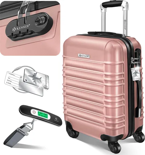 KESSER® Hartschalen Reisekoffer mit Zahlenschloss und Kofferwaage - Robuster KESSER® Reisekoffer mit integrierter Kofferwaage – ideal für jede Reise. Sicher, leicht und perfekt organisiert für stressfreies Reisen. Verfügbar in verschiedenen Größen!