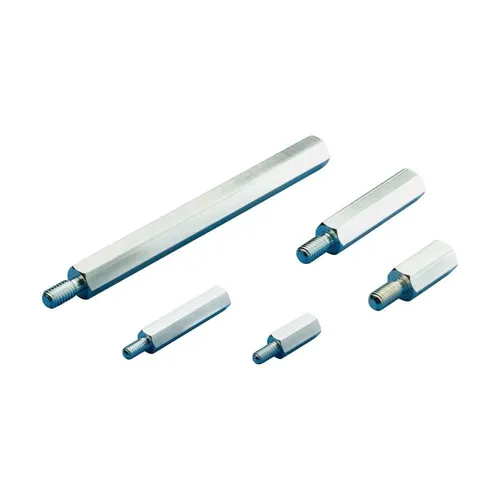 Erico Metallabstandshalter DMH-M5X80 Gewindehülsen 561750 - 25 Stück - Hochwertige Metallabstandshalter aus galvanisch verzinktem Stahl, ideal für präzise Anwendungen im Bauwesen. Langlebig und zuverlässig für jeden Einsatz.