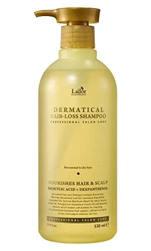 LA'DOR Dermatisches Shampoo gegen Haarausfall und Haarwachstum, Tiefenreinigung, nährt, beruhigt geschädigte Kopfhaut mit Salicylsäure, Dexpanthenol, Niacinamid, Menthol (17,9