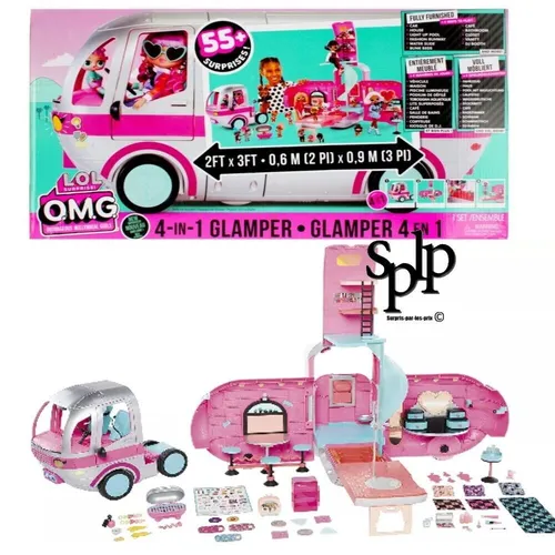 L. O. L. Surprise! OMG 4 in 1 Glamper Wohn-Car Spielzeug - Fahrzeuge für Kinder von 5-7 Jahren, mit umfangreichem Zubehör für kreatives Spielen und Abenteuer.