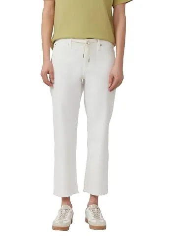 s.Oliver Cropped Jeans Karolin - Regular Fit mit Tunnelzug - Stylische Cropped Jeans mit mittelhohem Bund und elastischem Regular Fit. Praktische Eingrifftaschen und Gürtelschlaufen bieten Komfort und Funktionalität für den Alltag.