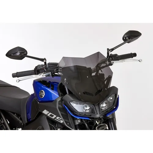 ERMAX Scheibe schwarz getönt für Yamaha MT-09/SP RN43 - Windschutzscheibe für Yamaha MT-09/SP (2017-2020), optimiert für verbesserten Windschutz und sportliches Design.