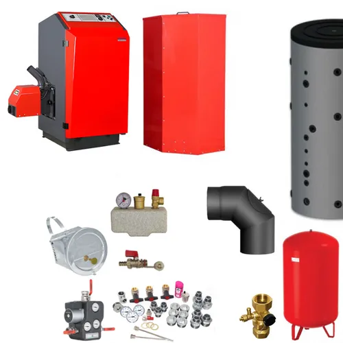ATMOS Pelletkessel P21 | 19,5 kW | Komplettset 2 - Pelletheizung Komplettset zur effizienten Heizungswasserbereitstellung, ideal für umweltbewusste Heizlösungen.