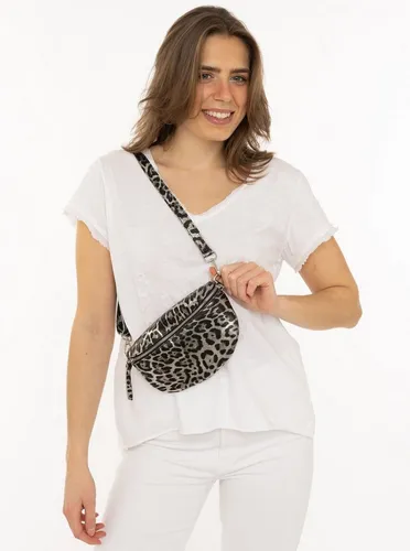 Zwillingsherz Tragetasche Crossbody Bag "Leo", mit Reißverschluss und Leomuster