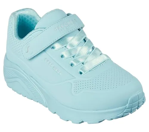 Skechers Uno Lite Türkis TURQ Größe EU 27 - Sneaker für Kinder, maschinenwaschbar und mit atmungsaktiver Air-Cooled Memory Foam Innensohle für höchsten Tragekomfort.