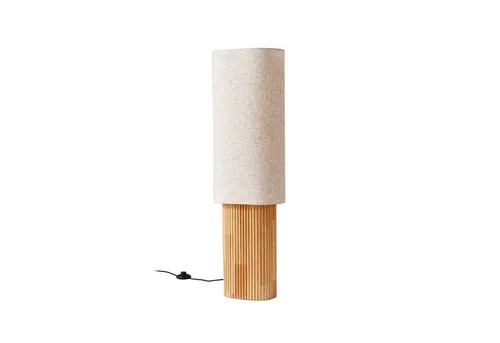 Holz Stehlampe Kimiko Lindby, Holz hell, für Wohn- / Esszimmer, Holz, Skandinavisch, Stehlampe 10041974
