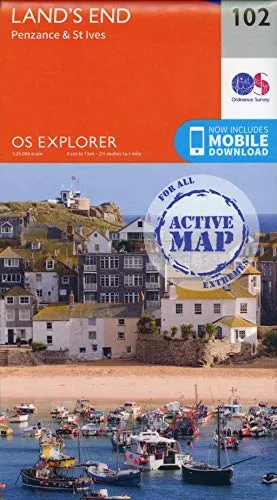 Land's End: Penzance & St Ives (OS Explorer Active)