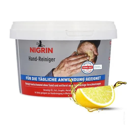 NIGRIN Handwaschpaste 500ml - Sanfte Reinigung für harte Verschmutzungen - Reinigung & Pflege: Die NIGRIN Handwaschpaste entfernt mühelos Öl, Fett und Ruß und ist dabei sanft zur Haut dank Holzmehl.