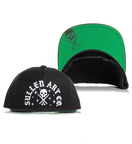 Sullen Clothing Snapback Cap Rocker Schwarz Basecap Tattoo Mütze Kappe Schädel