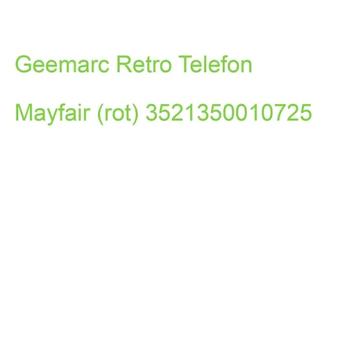 Geemarc Retro Telefon Mayfair (rot) - Festnetztelefon im Vintage-Design, mit nostalgischem Charme und einfacher Handhabung für ein klassisches Telefonerlebnis.