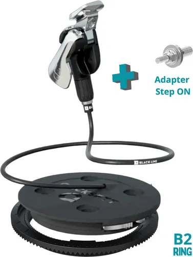 BLACK-LINE QUICKSETT ORIGIN 2.0 inkl. RING B2 + ADAPTER STEP ON - Innovativer QuickSett ORIGIN 2.0 für Snowboard-Bindungen, ermöglicht müheloses Traversieren und Lift-Einsteigen ohne Kniebelastung. Kompatibel mit allen Snowboardtypen, ideal für Komfort und Flexibilität.