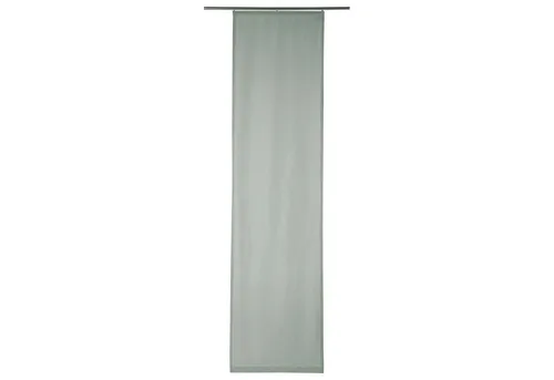 Schiebegardine NIKO Eukalyptusgrün, 60x245 cm - Eleganter Flächenvorhang in Eukalyptusgrün, ideal für Sicht- und Lichtschutz. Pflegeleichtes Polyester, waschbar bis 40 °C, inklusive Technik für einfache Montage.