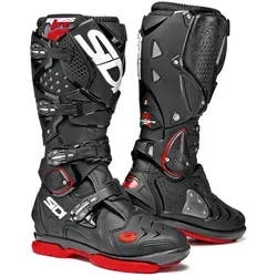 Sidi Crossfire 2 SM Motocross Stiefel, Größe 46 - Robuste Motorradstiefel mit Teflon-Mesh-Futter für optimale Feuchtigkeitsregulation und austauschbarer Schienbeinplatte, ideal für Motocross-Enthusiasten.