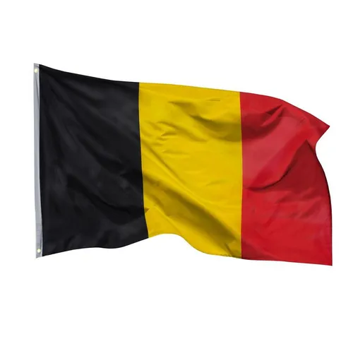 PHENO FLAGS Flagge Belgien Flagge 90 x 150 cm Belgische Fahne Fanartikel (Hissflagge für Fahnenmast), Inkl. 2 Messing Ösen