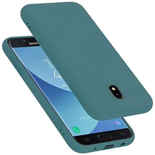 Cadorabo Hülle kompatibel mit Samsung Galaxy J5 2017 Hülle Silikon Handyhülle für Galaxy J5 2017 Case aus flüssigem Silikon- Kratzfeste und stoßfeste dünne TPU Schutzhülle - Liquid GRÜN