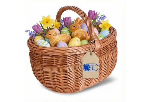 Creative Home Weidenkorb mit Henkel - Handgeflochtener Picknickkorb - Einkaufskorb aus 100% natürlichem Weidengeflecht, leicht und langlebig, ideal für Einkäufe, Picknicks und als stilvolles Wohnaccessoire. Trägt bis zu 3 kg und fördert nachhaltige Einkaufsmethoden.
