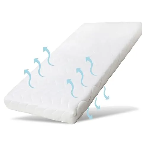 Ehrenkind® Kindermatratze Pur 90x180 - Matratze für Babybett, schadstoffgeprüft nach OEKO-TEX, bietet optimale Luftzirkulation und antibakteriellen Schutz für einen sicheren und bequemen Schlaf.