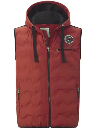 Jan Vanderstorm Herren Steppweste Erkulf dunkelrot, Größe 62 - Ärmelose Steppweste mit durchgehendem Reißverschluss in Kontrastfarben. Ideal für Outdoor-Aktivitäten, bietet sie maximale Bewegungsfreiheit und Tragekomfort. Mit praktischen Taschen und stylischem Design für jeden Anlass.