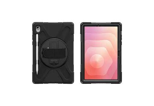 4smarts Rugged Case Grip für Samsung Galaxy Tab S11 - Schützende Smartphone-Hülle für das Samsung Galaxy Tab S11. Mit robustem Design und Multifunktionsgriff für flexibles Aufstellen im Portrait- oder Landscape-Modus. Ideal für den Alltag, sicher und komfortabel in der Handhabung.