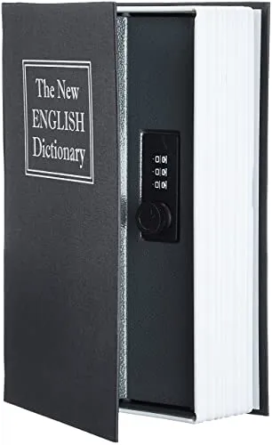 Amazon Basics Buch-Safe, Kombinationsschloss, Groß, Schwarz