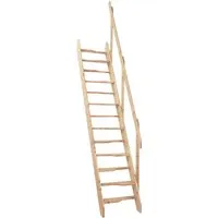 Minka Wangentreppe Softline Fichte unbehandelt - Innentreppen aus naturbelassenem Massiv-Fichtenholz, stabil und sicher mit 27 mm starken Stufen. Flexibles Design für Deckenöffnungen ab 130 cm x 65 cm und bis 280 cm Geschoßhöhe, nachhaltig und langlebig.