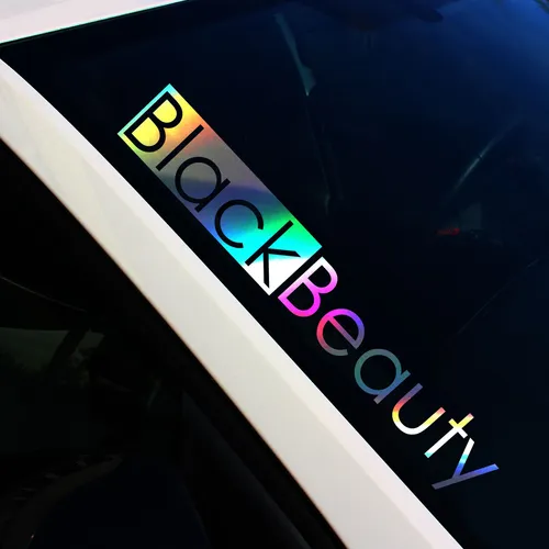 Frontscheibenaufkleber Black B Hologramm Sticker Tuning Auto Oilslick FS118