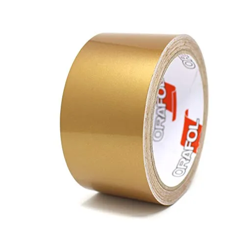 Finest Folia 10 Meter (1,79€/Meter) Zierstreifen Auto Motorrad Boot Modellbau Farbauswahl Dekorstreifen Seitenstreifen Klebestreifen (Gold Glanz, 40mm Breite)