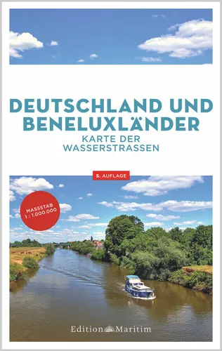 Karte der Wasserstraßen Deutschland und Beneluxländer - Bücher - Detaillierte Karte für Bootsportliebhaber, ideal zur Planung von Reisen auf Wasserwegen in Deutschland und den Beneluxländern.