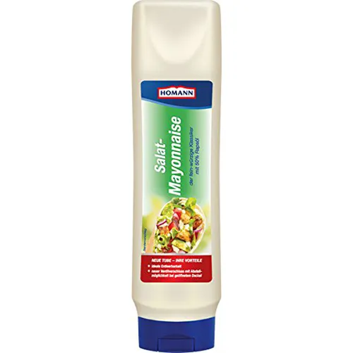 Homann Salat-Mayonnaise 875 ml - Cremige Salat-Mayonnaise für den perfekten Genuss, ideal für Dressings und Dips, unverzichtbar in jeder Küche.
